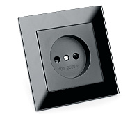 Катрин Розетка 1-ая б/з со шторками в сборе черный GLS10-7009-05