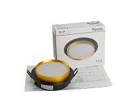 Светильник встраиваемый GX53 DL507 15W черный/золото, круг