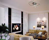 Люстра светодиодная "VERSAL'" ON/OFF 86W 3R-400-CHROME/CRYSTALL-220-IP20