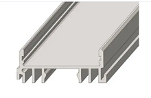 Профиль накладной алюминиевый 3612-2 REXANT, 2м сн/пр