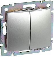 Valena Выключатель 2-кл алюминий 770105