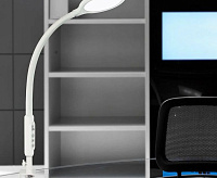 Настольная лампа TL-410W белый 18Вт димм. изм.цвет.тем-ра со струбциной)