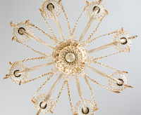 Люстра металл 10097/8 золото/тонированный хрусталь