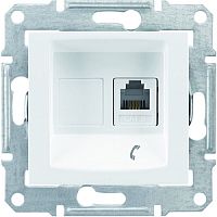 Розетка телефонная Schneider Electric SEDNA SDN4101121, RJ11, белая