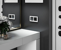 Веркель Сенсорный выключатель 2-кл с подсветкой (черный матовый) W4520008