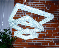 Люстра светодиодная "AKRILIKA" 120W 3S-APP-555-CHROME/CLEAR-220-IP20 