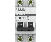 Автоматический выключатель EKF ВА 47-29 2P (С) 4,5кА 50 А сн/пр