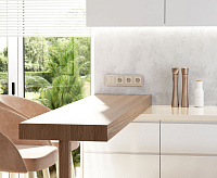 Веркель Рамка на 4 поста (айвори Acrylic) W0042743