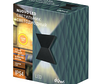 Настенный светодиодный светильник NUOVO 3000К IP54 черный düwi 24340 3