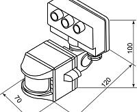Датчик движения и освещенности 1200W 12m IP44 белый SEN15/LX02 