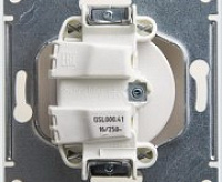 GLOSSA Розетка 1-местн б/з перламутр GSL000641 сн/пр