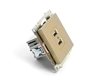 Катрин Розетка USB 2-ая 2.1A золото GLS10-7115-08