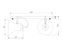 Спот - 20082/2 хром сн/пр
