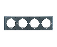 Мия Рамка 4 поста, черный бархат, PFR00-3004-05