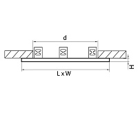 Рамка для светильника 217536 INTERO16 TRIPLE QUADRO БЕЛЫЙ сн/пр