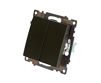 Катрин Переключатель 2-кл графит GLS10-7107-06