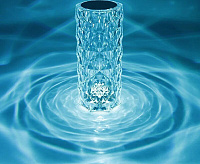 Настольная лампа CRYSTAL RGB 1W R-RC-90x215-CLEAR/CHROME-DC5V/1A-IP20