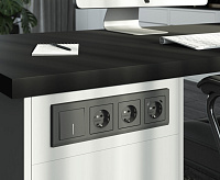 Веркель Выключатель 1-кл с подсветкой (графит матовый) W1110164