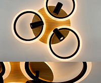 Люстра светодиодная "SONNE"downlight 80W 4R-APP-582x115-BLACK/WOOD/WHITE-220-IP20