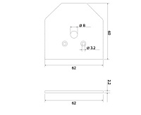 Slim Magnetic Заглушки для шинопровода в натяжной потолок (черный) (2шт) 85206/00