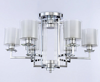 Люстра TR4418 CH/CL/FR хром/прозрачный/белый матовый Е27*6