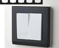 Веркель Рамка на 5 поста (Stark черный) WL04-Frame-05-black