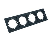 Мия Рамка 4 поста, черный бархат, PFR00-3004-05