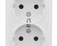 Розетка 2-местная 16А с заземлением EKF EGR16-128-10