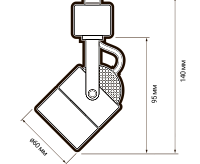 Трековый светильник PTR 27 GU5,3 WH(белый) IP20 Jazzway