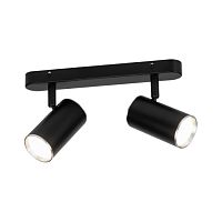 Светильник настенно-потолочный под лампу 2*GU10 черный хром OL35-2 BK
