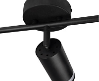 Светильник настенно-потолочный под лампу PCL 0103 3*GU10 BL черный IP20