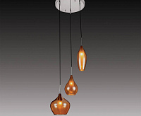 Подвес PENTOLA 803053 3х25W G9  ХРОМ/ЯНТАРЬ