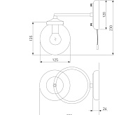 Бра 70104/1 черный