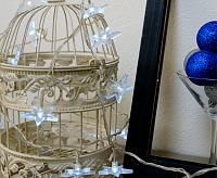 ULD-S0280-020\DTA WHITE IP20 Гирлянда свет-ная ЗВЕЗДОЧКИ, 2,8 м, прозрачный  сн/пр