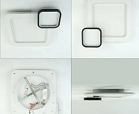 Люстра светодиодная "SUVON" 90W 2S-ON/OFF-480x480x70--WHITE/BLACK/CLEAR-220V-IP20