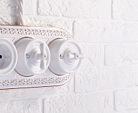 Веркель Выключатель на 4 положения двухклавишный (черный) WL18-01-05