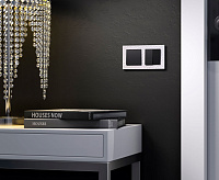 Веркель Перекрестный переключатель одноклавишный (черный матовый) WL08-SW-1G-C