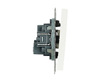 Эмили Выключатель 2кл самовозвратный, белый фарфор, RSW10-5113-01