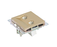 Катрин Розетка компьютерная 2-ая RJ45 золото GLS00-7109-08