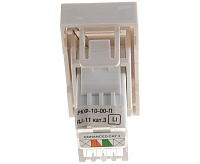 РКФ-10-00-П Розетка телефонная RJ-11 кат.3 (на 1 модуль) ПРАЙМЕР белая IEK