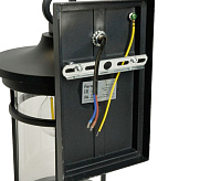 Светильник садово-парковый&nbsp;&nbsp;60W 230V E27 IP44 черный, на стену вниз PL761