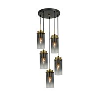 Подвесной светильник 85712/5P  COPPER+BLACK