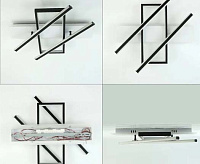 Люстра светодиодная "PALLA" 110W 3S-APP-500x460x80--WHITE/BLACK/CLEAR-220V-IP20