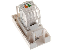 РКФ-10-00-П Розетка телефонная RJ-11 кат.3 (на 1 модуль) ПРАЙМЕР белая IEK