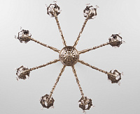 Люстра металл 10102/8 античная бронза/прозрачный  хрусталь