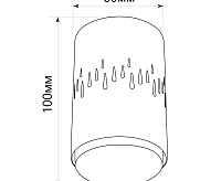Светильник потолочный GX53 12W 230V, подсветка 1W, белый HL350