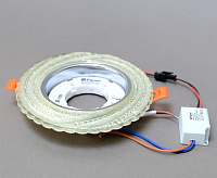 Светильник с подсветкой GX53 CD4037 15W 4000К прозрачный хром сн/пр