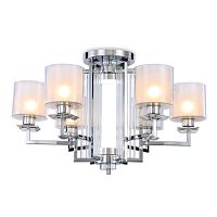 Люстра TR4418 CH/CL/FR хром/прозрачный/белый матовый Е27*6