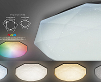 Накладной светильник "ALMAZ" 60W 493-SHINY/WHITE-220V-IP44 RGB