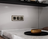 Веркель Рамка на 3 поста (бронза/белый) WL17-frame-03